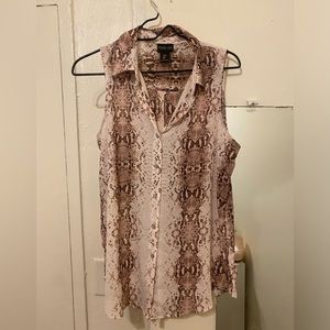Snakeskin business casual tank